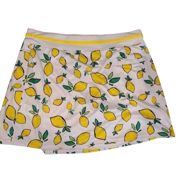 PGA Tour Lemon Print on White Wrap Style Golf Skort Women, Tennis | XL | NWT - Picture 4 of 12